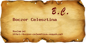 Boczor Celesztina névjegykártya